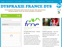 Tablet Screenshot of dyspraxies.fr